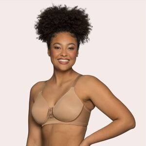 VANITY FAIR Taupe Colored Full Figured Wireless Smoothing Bra Size 38D